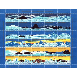 1979 - Grønland - Julemærkeark Vintersolhverv - Frimærke - Postfrisk. 1979 - Grønland - Julemærkeark Vintersolhverv - Frimærke - Postfrisk.